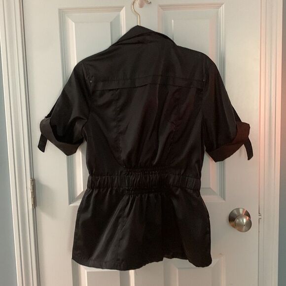 Jou Jou Black Belted Short Sleeve Jacket - Picture 5 of 7